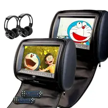9 Inch LCD Wide Digital Screen Ultra-thin Car Headrest DVD Player Multimedia Headrest Video Player Monitor USB/SD IR Headphones