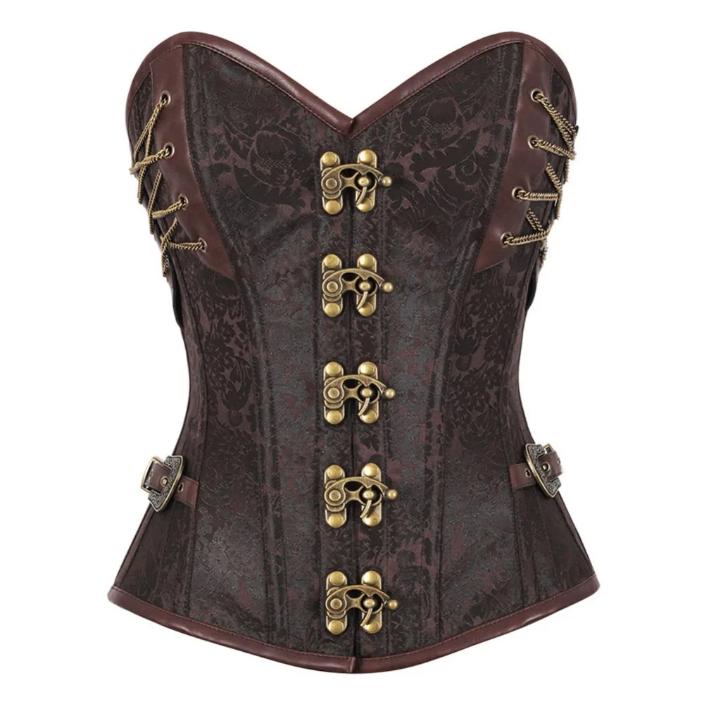 aliexpress buy vintage brown brocade halter collar steunk corset waist trainer steel popular custom corsets buy cheap custom corsets lots from china custom corsets suppliers on aliexpress buy vintage brown brocade halter collar steunk corset waist trainer steel popular custom corsets buy cheap custom corsets lots from china custom corsets suppliers on