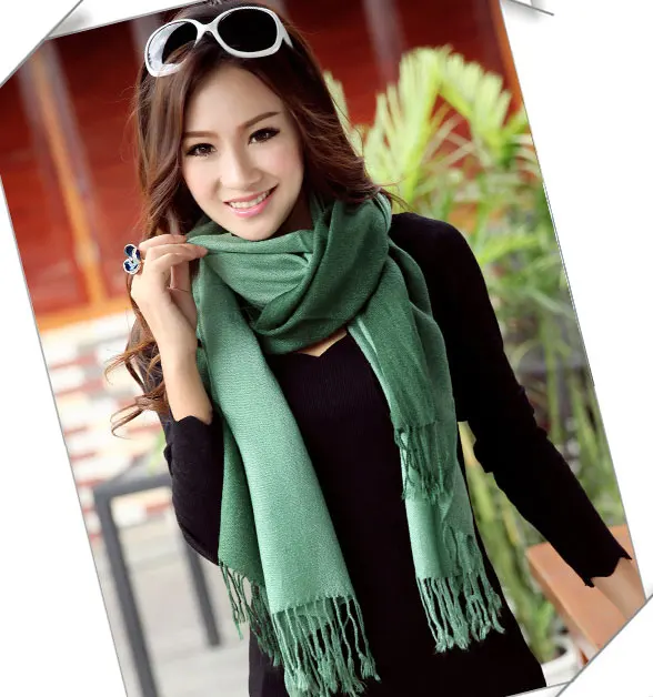 RUNMEIFA Модный женский весенне-осенний градиентный шарф в разных цветов два двойных цвета шаль - Цвет: 11