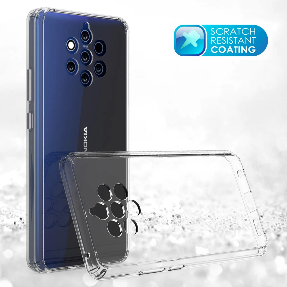 Ударопрочный кристально прозрачный жесткий чехол для Nokia9 Pureview Nokia 9 тонкая задняя