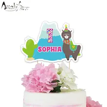 Альпака тема Бумага торт Топпер черный Альпака торт Топпер вечерние поставки дети день рождения украшения детский душ на заказ