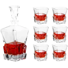 6 шт. стакан для виски, 1 шт. графин для виски, отлично подходит для виски, вина, ликера, напитков, высококачественные подарки, бокал для вина, графин, барные наборы