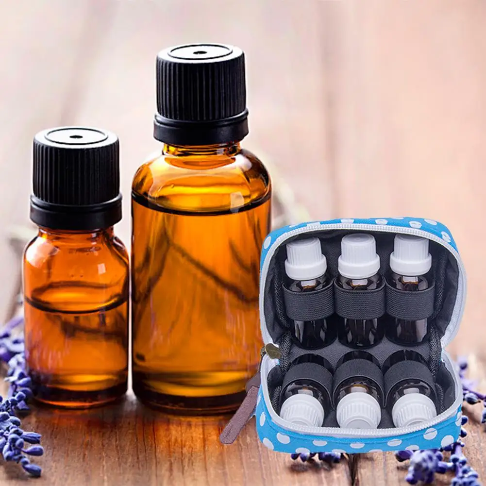 

NEW 6 Grids Essential Oil Storage Bag Anti-Drop Portable Convenient Travel Storage Case for 10ML 15ML Bottles #EO