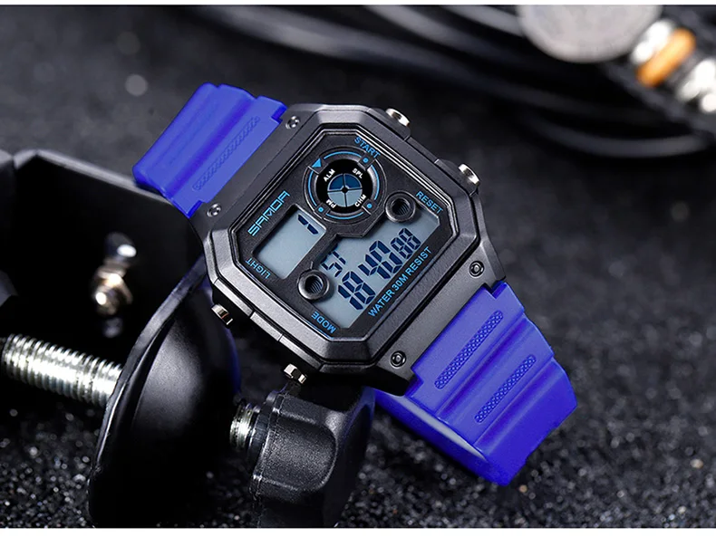 SANDA спортивные мужские часы модные повседневные электронные часы Мужские военный армейский Спорт водонепроницаемые цифровые часы relogio masculino