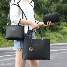 Новая дизайнерская женская сумка, кожаная сумка на плечо, женская сумка высокого качества, сумка 3 в 1, брендовая Сумка Bolsa Feminina, композитная сумка