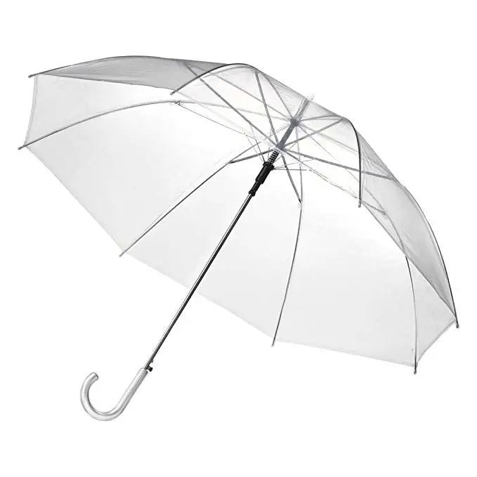 

Hot sale Dome Shape Clear Transparent Rain Umbrella Brolly Transparent umbrella