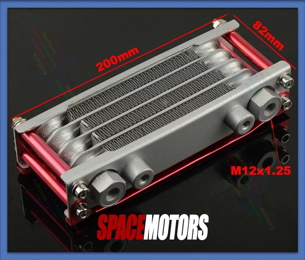 Красный масляный радиатор горизонтальный двигатель Байк питбайк трюк ATV обезьяна Кайо трюк ирбис cr crf 50cc 70cc 80cc 125cc 140cc