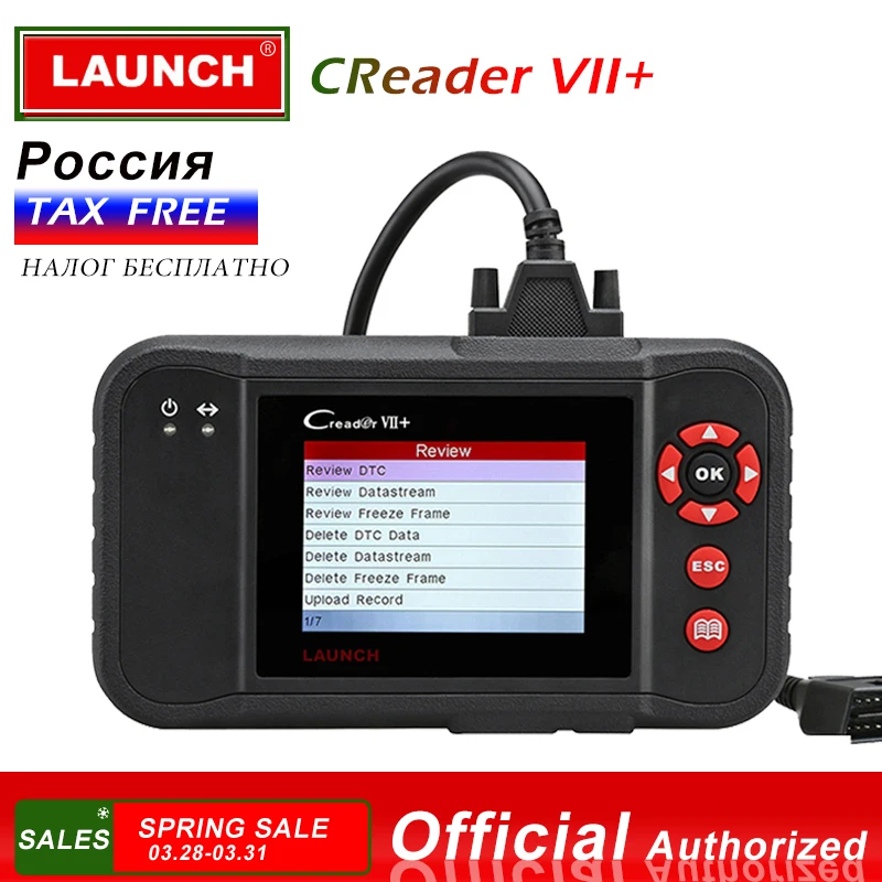 

Launch Creader VII+ Auto Code Reader Launch X431 Creader VII Plus Engine ABS SRS Braking System obd obd2 Auto Scanner Creader 7+