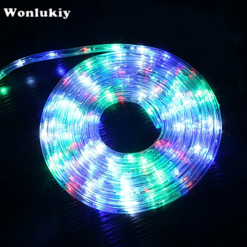 Wonlukiy AC220V IP67 Waterproof Rainbow Tube Rope Led Strip Christmas