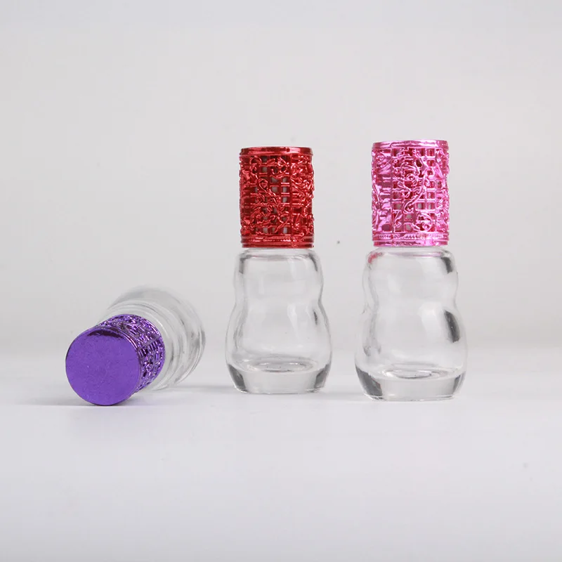 

MUB - Simple 6ml Alloy Cover Metal Roll-on Bottles For Essential Oil Portable Mini Refillable Glass Roller Bottle Perfume Bottle