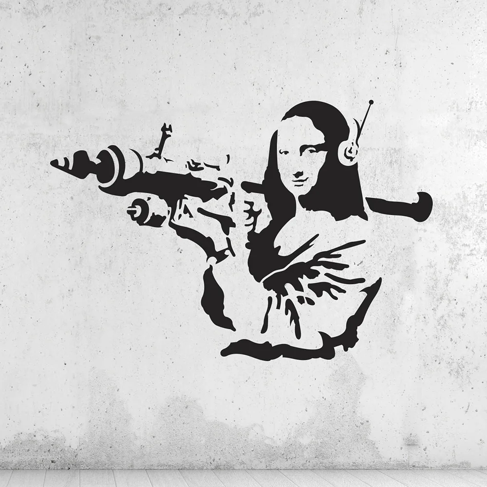 Mona Lisa Banksy Quality Vinyl Wall DecalStickers