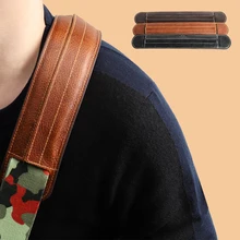 Солдат съемный коровья кожа из натуральной воловьей кожи гитарный ремень наплечный мягкий музыкальный инструмент ремень Pad