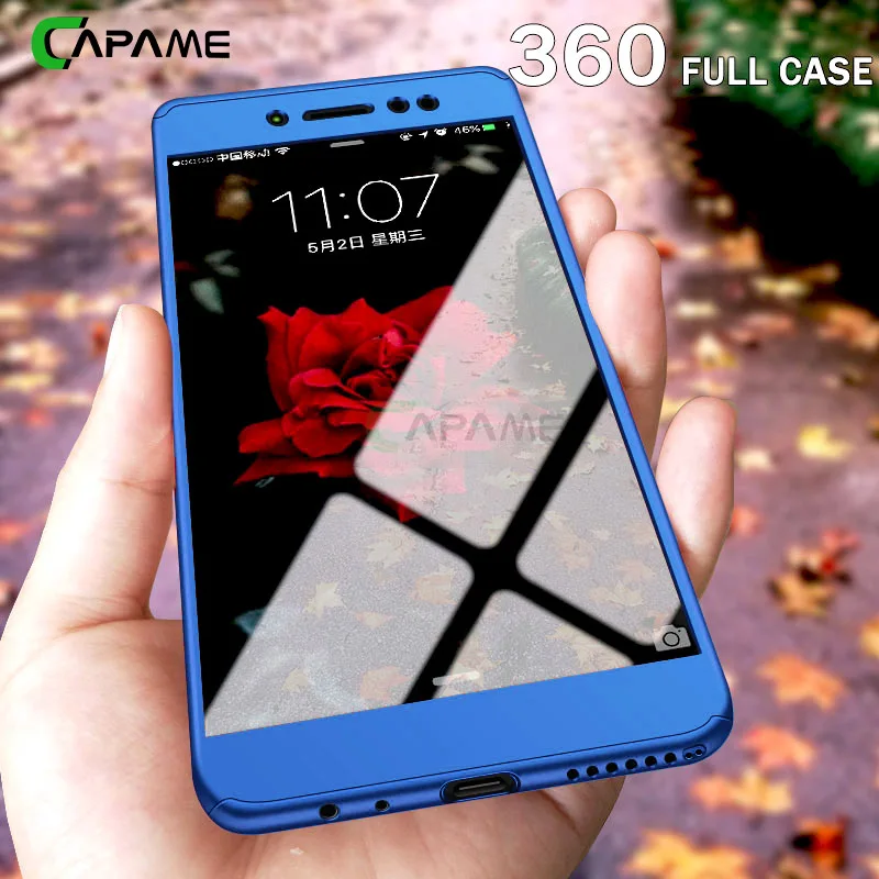 CAPAME жесткие чехлы для телефонов Xiaomi Redmi Note 5 6 Pro 6A 5A Prime S2 360 Полное покрытие чехол