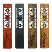 Creative Chinese Style Wooden Bookmarks Painting Cards Beautiful Bookmark Gifts 1, 2 material. Set of(4Pcs
