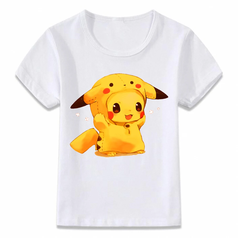 Kids Clothes T Shirt Matryoshka Pikachu Evolution Pichu Pokemon T-shirt for Boys and Girls Shirts Tee oal009 - Цвет: oal009c