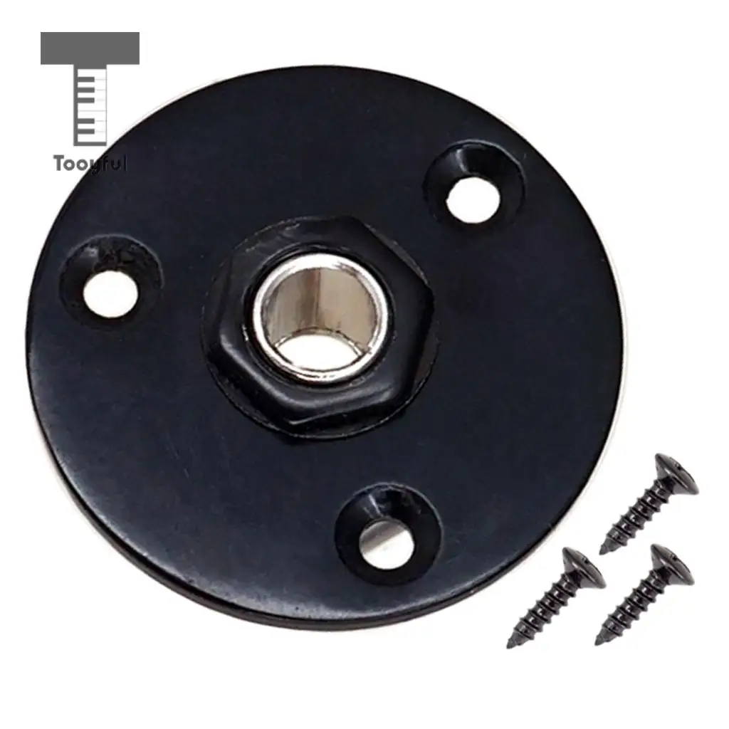 Round Jack Plate Socket Connector 1/4' 6.35mm for Electric Bass Guitar