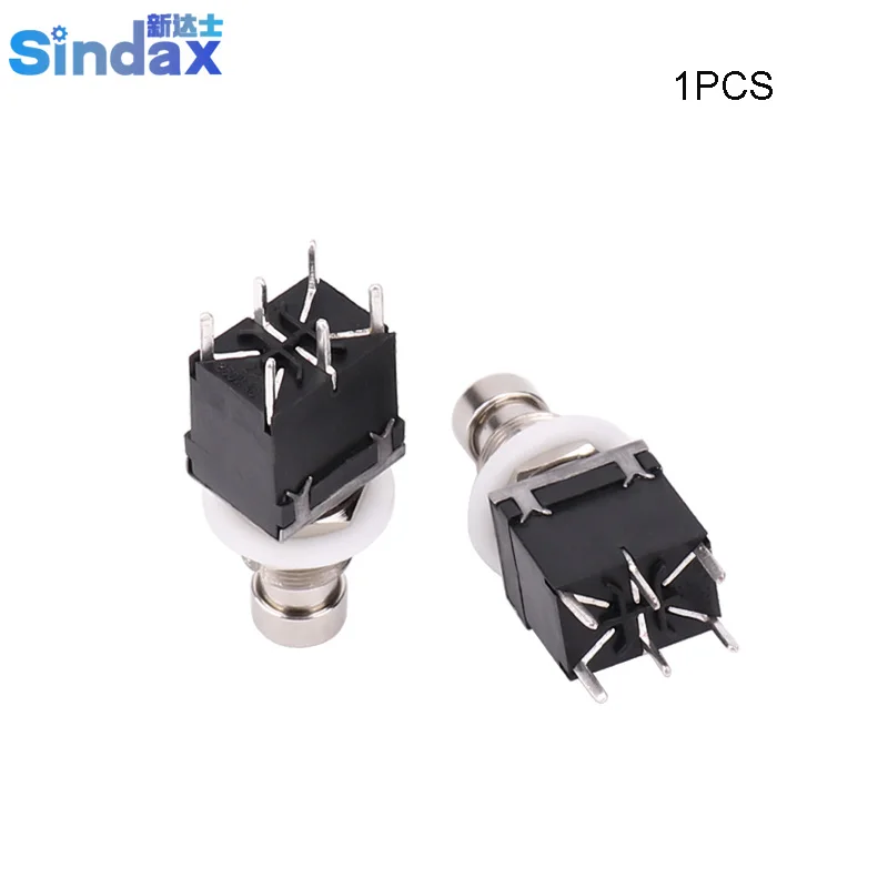 

2PDT DPDT Latching Stomp Foot Pedal Push Button 6 Pins Black Switch PCB 1PCS