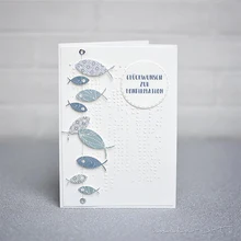 JC металлические режущие штампы для трафарет для скрапбукинга вырезанные маленькие рыбки трафарет бумажная открытка ручной работы изготовление модели украшения Ремесло