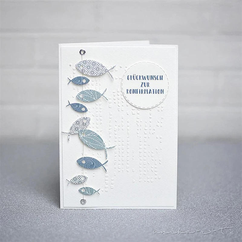 

JC 2019 Metal Cutting Dies for Scrapbooking Dies Cut Small Fish Shape Stencil Handmade Paper Card Making Model Decoration Craft