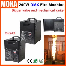 2 шт./партия, мини-проектор с пламенем, DMX512 цветная пожарная машина, спрей, 4 м, высота пламени, сценический эффект