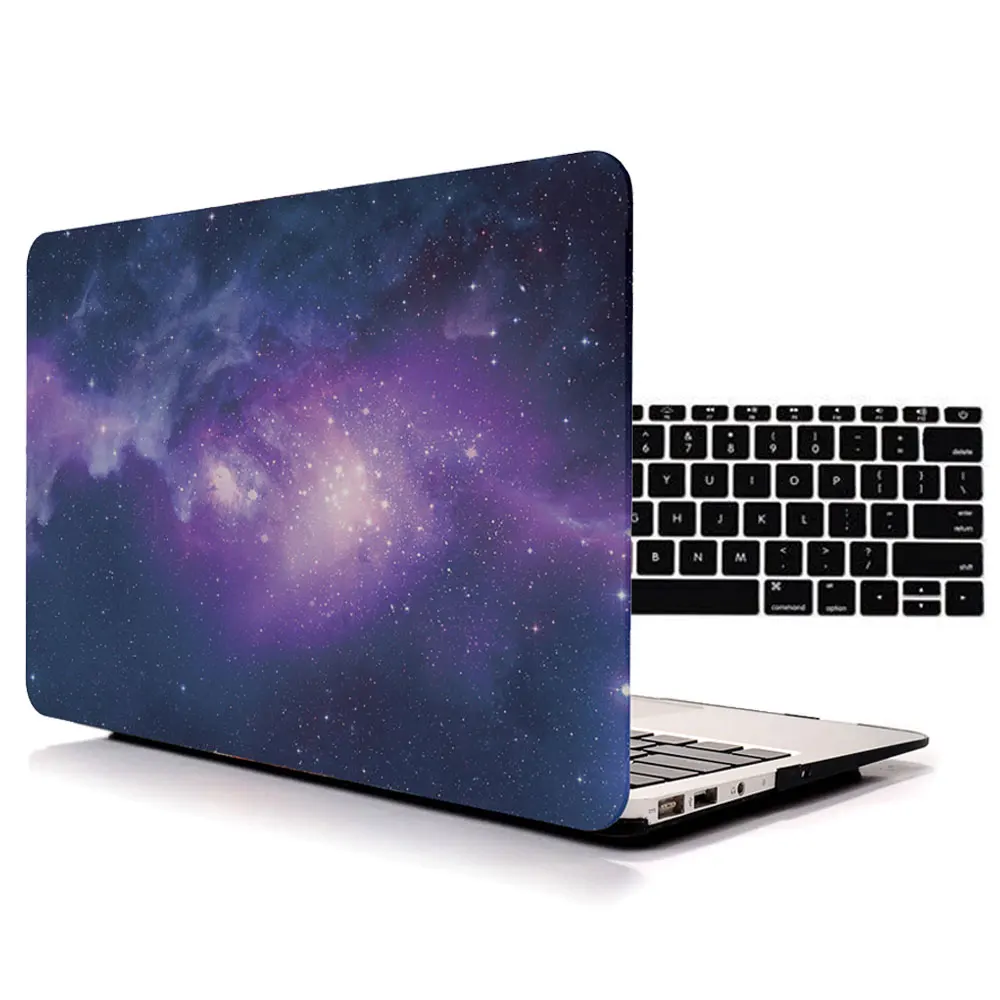 Чехол для ноутбука s для нового Mac Book Pro 13,3, 15,4 дюймов, чехол с клавиатурой, чехол для Macbook Air Pro retina 11, 12, 13, 15, чехол - Цвет: Galaxy Purple