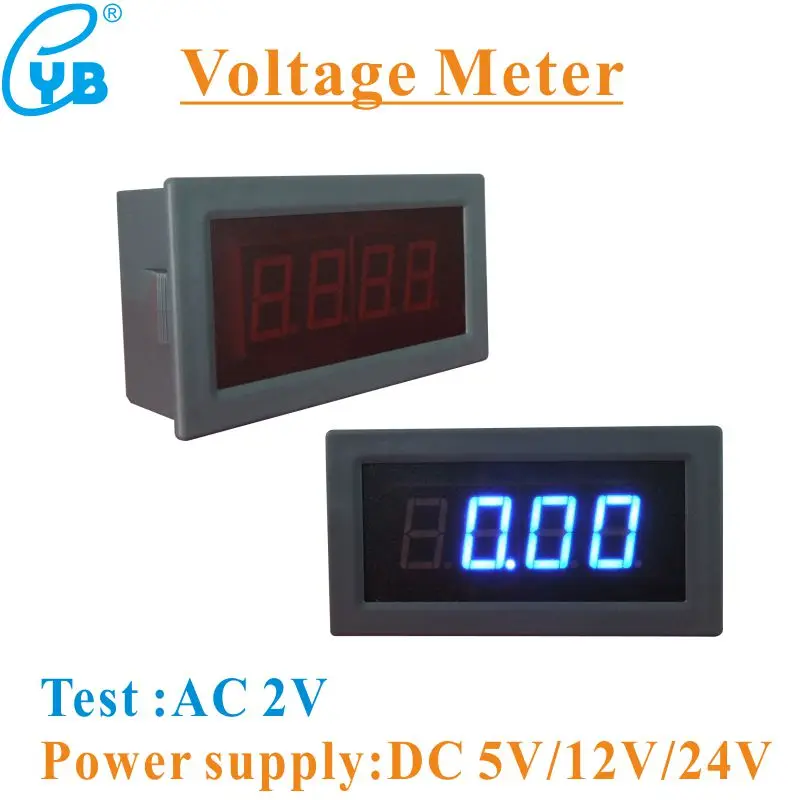LED Digital Voltage Monitor AC Voltage Meter AC 0 2V Power Supply DC 5V
