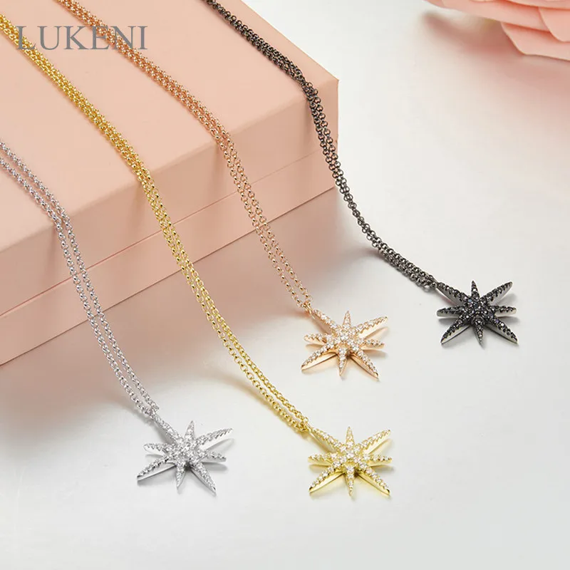 

LUKENI New Personality S925 Sterling Silver Micro Inlay Zircon Single-meter push-pull necklace For Women Fashion Jewelry