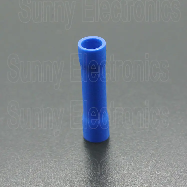 1000x Blue Insulated Straight Butt Connector Electrical Crimp Terminals