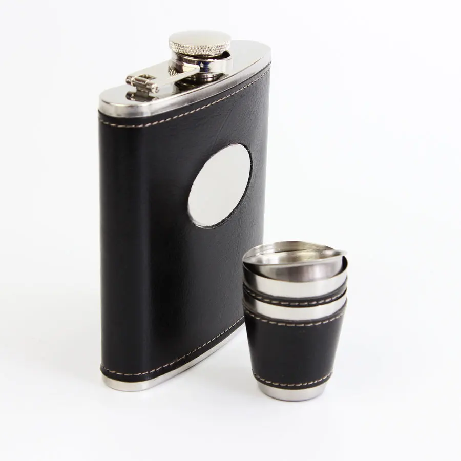 1set New Hip Flask 7oz Set Portable Stainless Steel Wine Bottle Gift Img 0145 Jpg