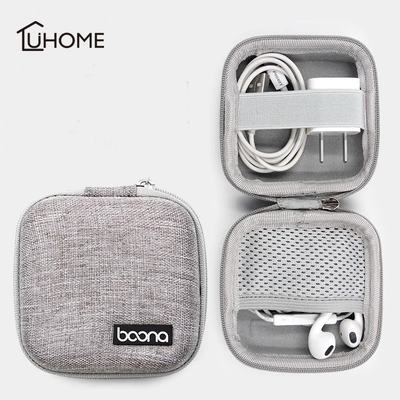 

Mini Headphone Case Bag Portable Earphone Earbuds Box Storage for Memory Card Headset USB Cable Charger Organizer