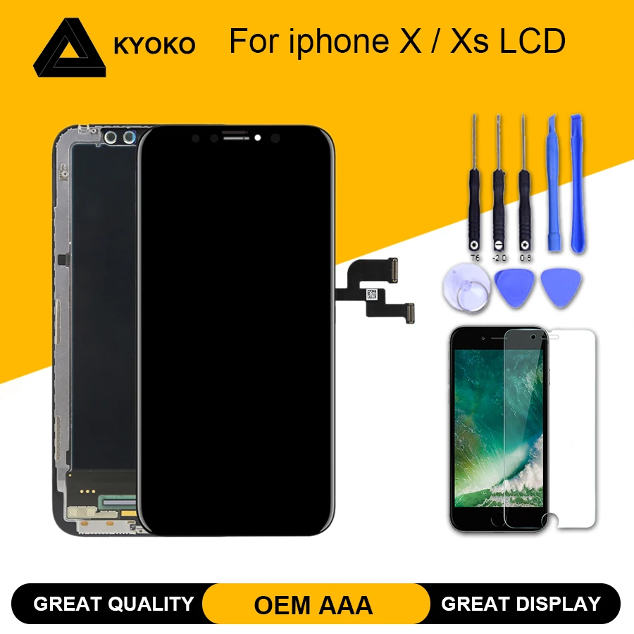 

AAA++ OEM TFT OLED Display For iphone X XR XS XS MAX LCD Screen Touch Digitizer Assembly Replacement For Tianma iphone X LCD