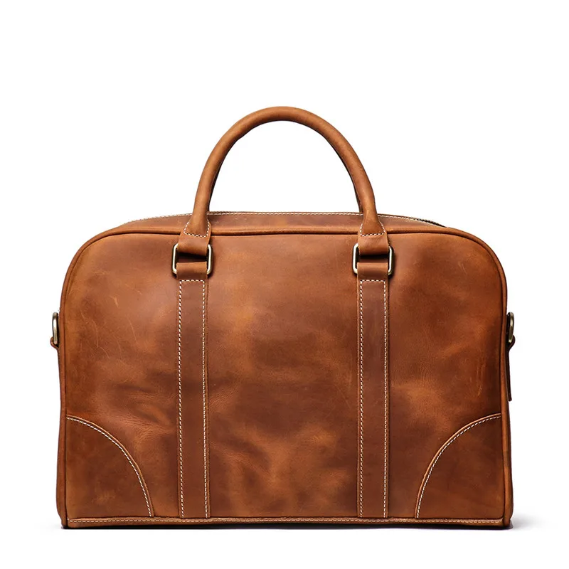 Nesitu Highend винтажный коричневый толстый из натуральной кожи Crazy Horse A4 офисный мужской портфель деловая сумка-мессенджер портфель M8996
