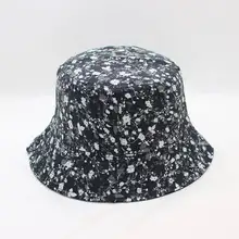 LDSLYJR, Панама с цветочным принтом, рыбацкая шляпа, уличная, для путешествий, шляпа от солнца, шапки для мужчин и женщин, 282