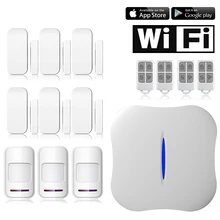 Chuangkesafe W1 WiFi PSTN Sistema de Alarma Antirrobo teléfono APP Control remoto para 118 Kits de Seguridad Para El Hogar