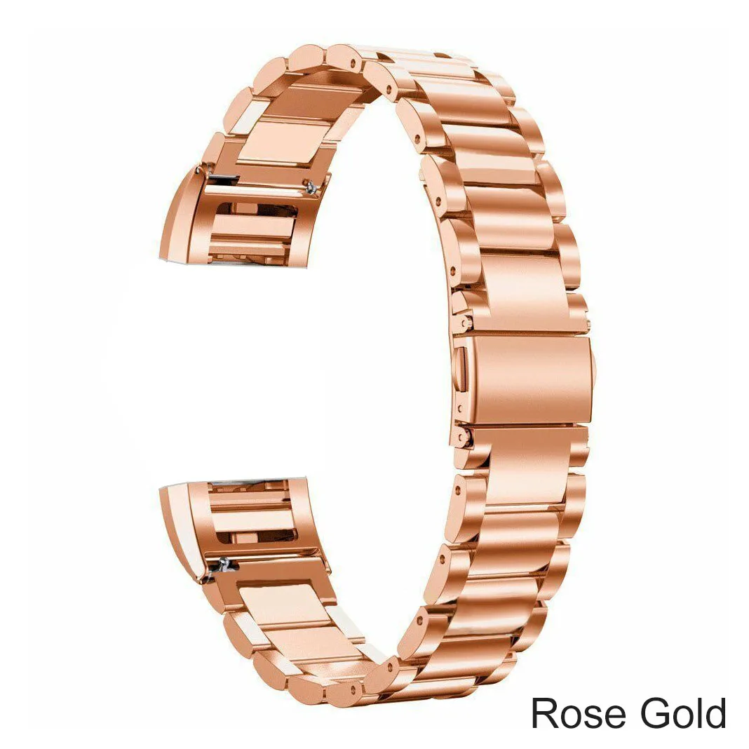 Essidi браслет из нержавеющей стали ремешок для fitness Charge 2 фитнес часы металлический Браслет замена для Charge 2 - Цвет: Розовое золото