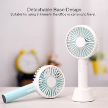 Портативный мини вентиляторы USB Перезаряжаемые ручной настольный вентилятор 3 Скорость управления Вентилятор охлаждения с базой для Office для дома путешествия Применение