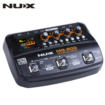 

NUX MG-200 Multi Effect Guitar Pedal Processor 55 Models 70Seconds Recording Guitar Looper Drum Machine Synthesizer (EU Plug)