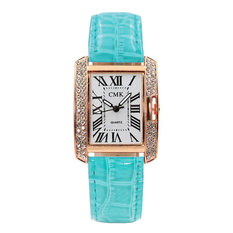 Модные часы reloj mujer темно Золотые женские винтажные с кожаным ремешком аналоговые
