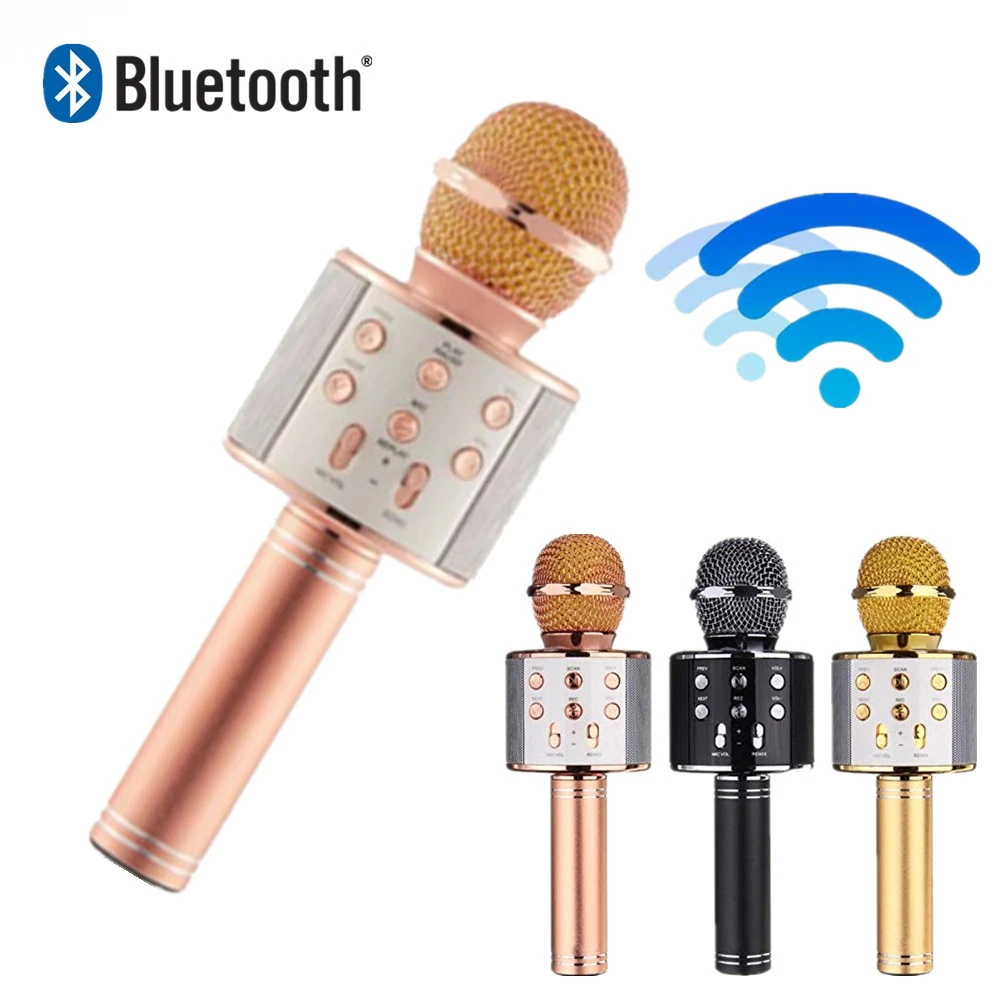 

wireless microphone WS858 professional condenser karaoke mic bluetooth stand radio mikrofon studio recording studio WS 858
