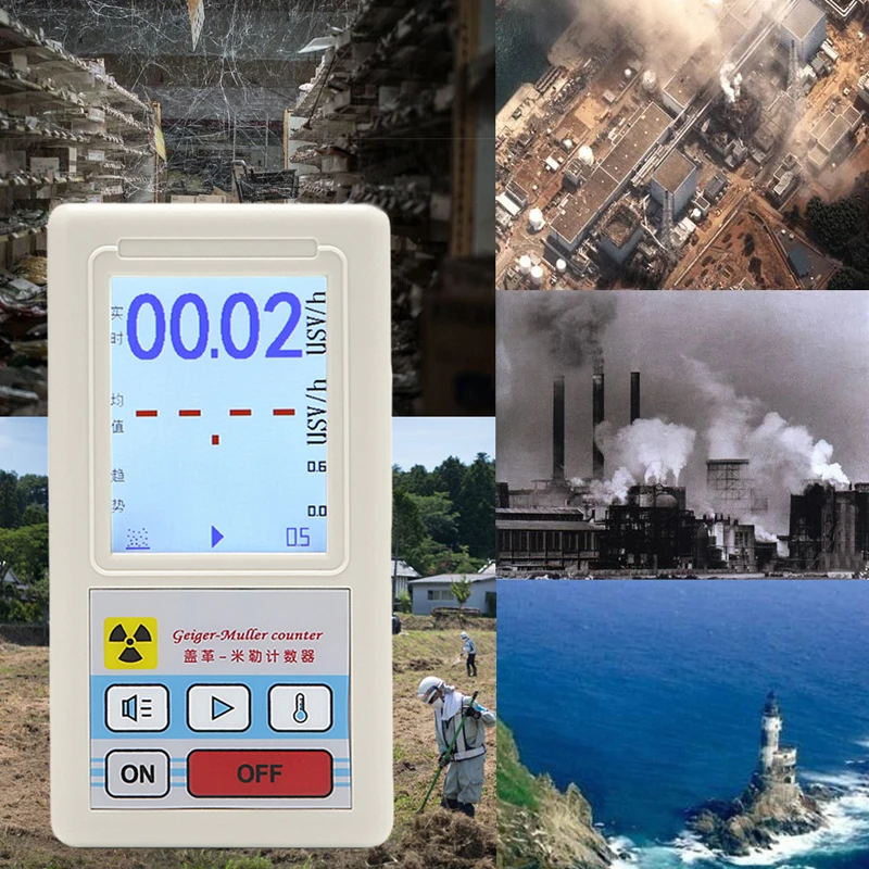 Счетчик детектор радиации дозиметры мрамор тестер с экраном дисплея дозиметр излучения счетчики Гейгера