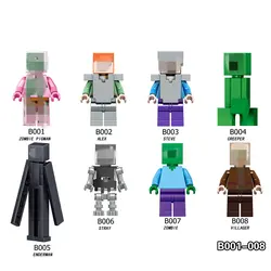 Minecraft игрушка 1 шт. фигурки героев с книги об оружии Стив Alex зомби Enderman модель мой мир игрушечные лошадки Развивающие игрушки для детей # ED