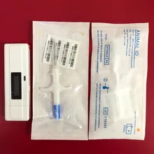 134,2 кГц портативный считыватель чипов животных ISO стандартный FDX-B считыватель микрочипов pet сканер+ 2 шт FDX-B шприц 1,25*7 мм маленькая стеклянная бирка