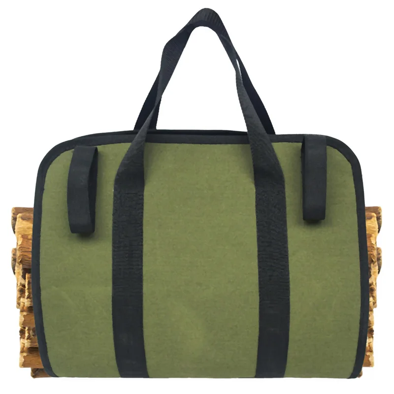 

Supersized Canvas Firewood Wood Carrier Log Camping Outdoor Holder Carry Bag Protect Shoulder Handbag Canvas Case