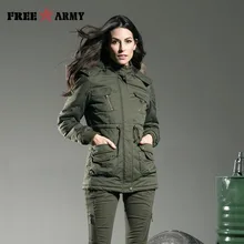 FREEARMY брендовая зимняя куртка для женщин s куртки и пальто для будущих мам зеленый тонкий меховой воротник средней хлопковой подкладкой пуховые п