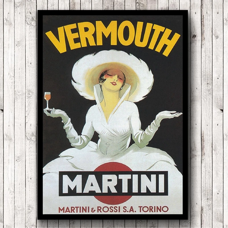 Винтажный стиль Vermouth Martini постер печать ретро настенная живопись холст напитков