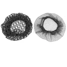 La moda de Nueva 2 Unids Cubierta Del Bollo de la redecilla Ballet Danza Patinaje Banda Elástica Negro Redecillas Para El Cabello Para Las Mujeres