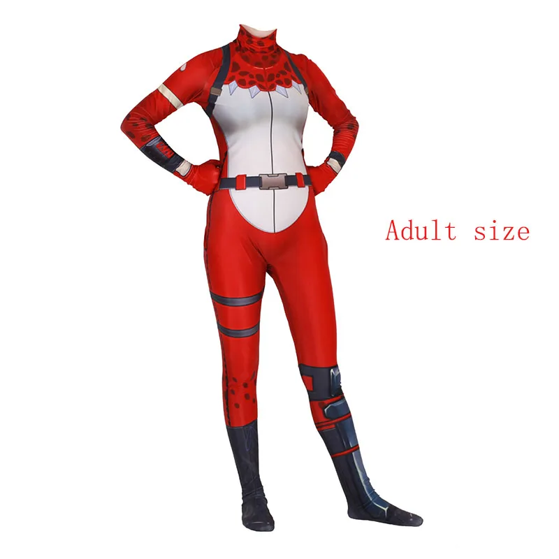 Для взрослых и детей Хэллоуин игра Косплэй костюм крепость ночь, зентай, облегающий костюм, спортивный костюм для женщин JQ-1357 - Цвет: Adult size