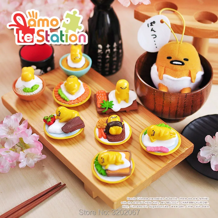 8 шт./партия Gudetama Lazy Egg Cute Mini ПВХ фигурка украшения игрушка для домашнего декора|pvc