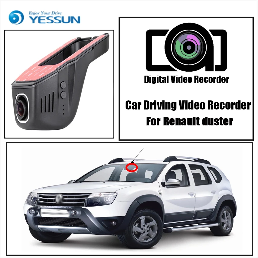 YESSUN для Renault duster видеорегистратор для вождения автомобиля Wifi DVR мини камера коробка Novatek 96658 FHD 1080P видеорегистратор ночное видение