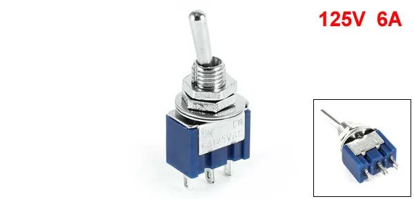 10 шт MTS-103 AC 125V 6A On/Off/On 3 трехпозиционный переключатель SPDT 1P2T Блокировка |